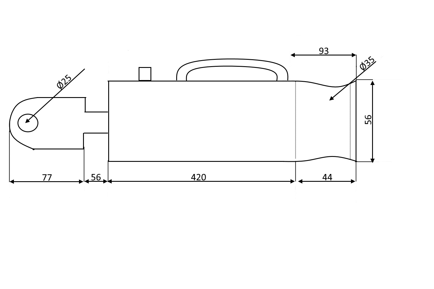 Hydraulikzylinder Dreipunkt | 300025 | KDS 125, KDS 145 - 3
