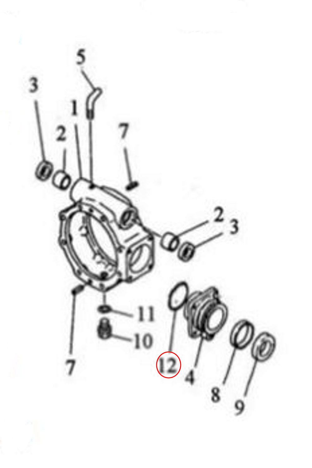Yanmar O-Ring Original für Ritzelgehäuse AllradTraktoren | 1601, 1610D... - 2