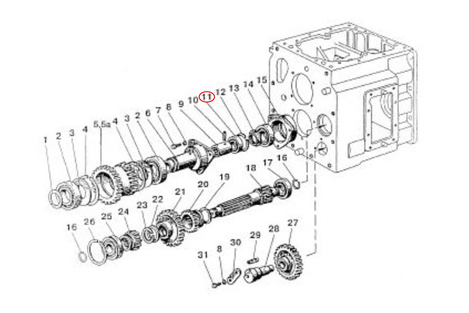 Rillenkugellager MTS Vorgelegewelle Schaltgetriebe | 307A - 2