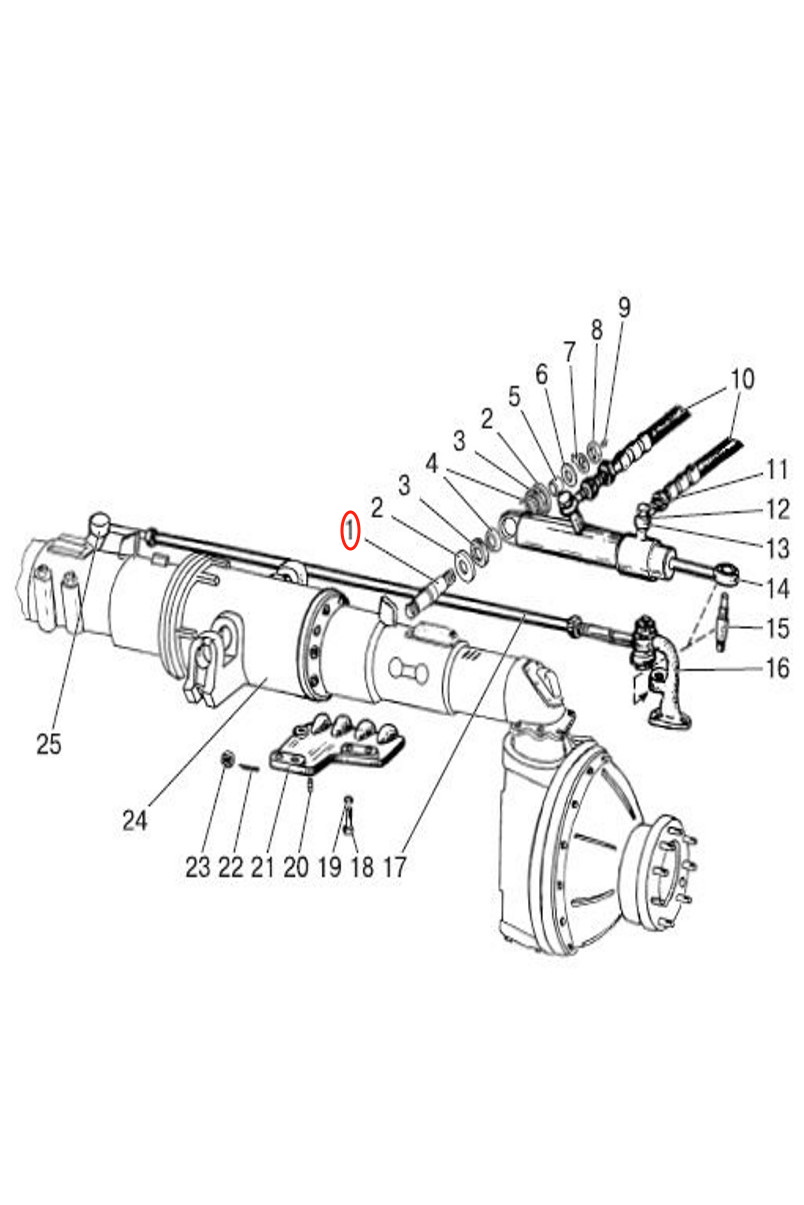 Bolzen Lenkzylinder mit Portalachse  | 102-3405103 | MTS Belarus - 3