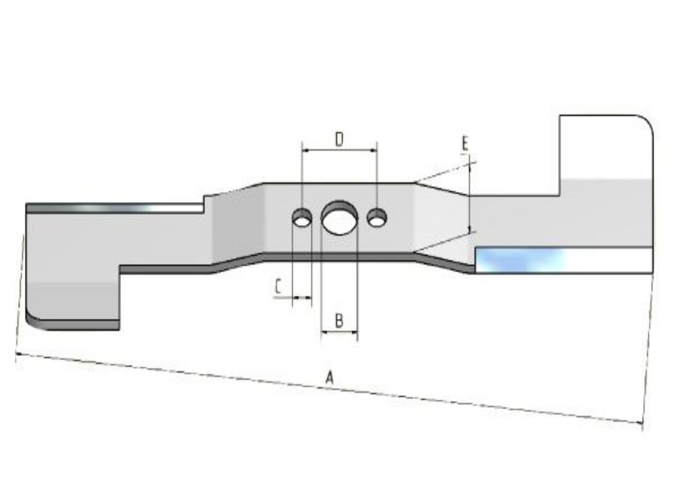 Schneidmesser Mähmesser links für Kubota Modell RCK48 - 2