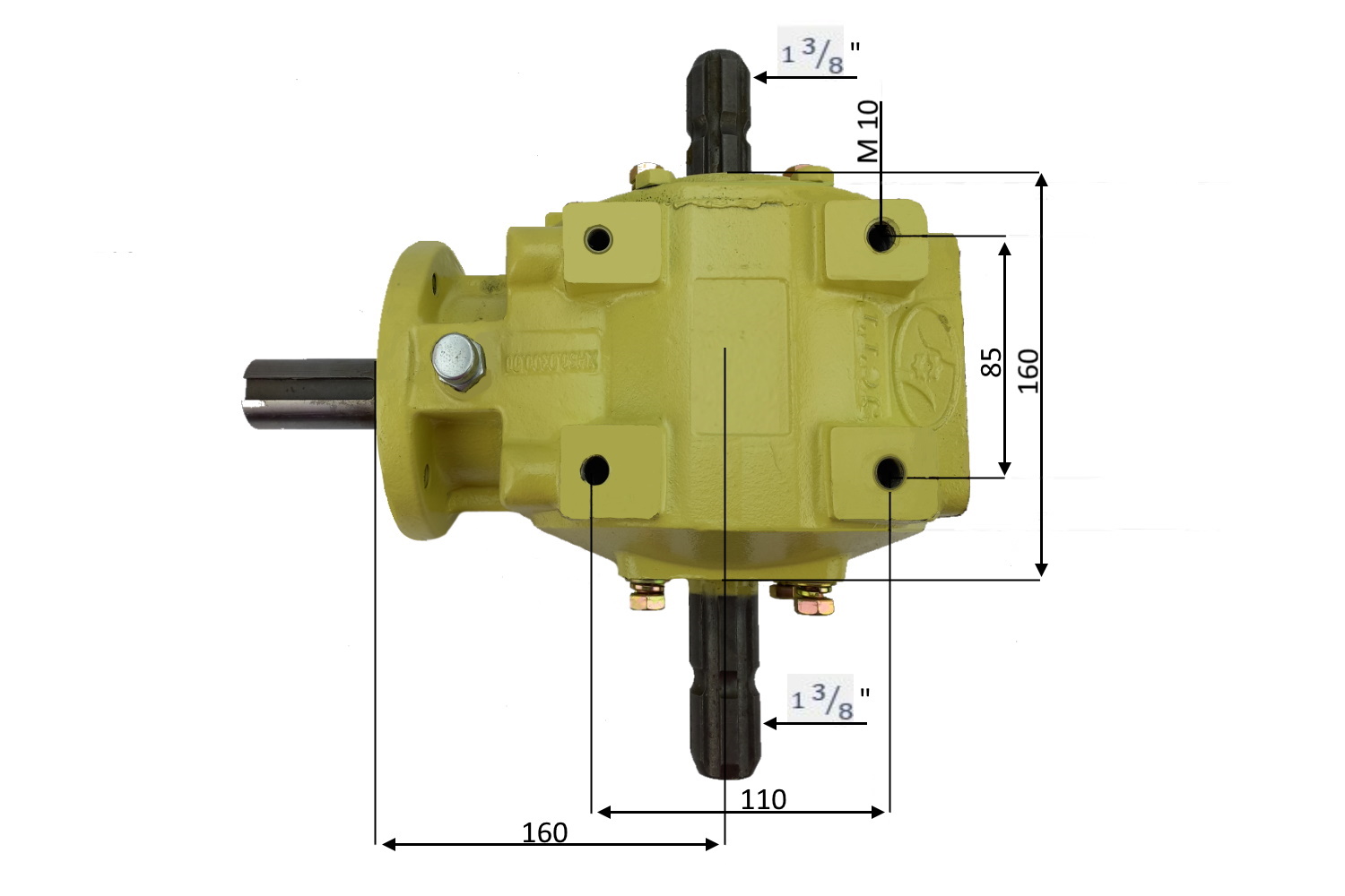 Winkelgetriebe für Stark Mulcher KDX/KDXP+ KMHP 540 U/min - 6