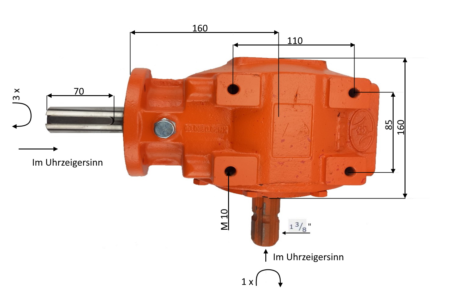 Winkelgetriebe der STARK Mulcher Serie KM/KDS mit 540 U/min - 4