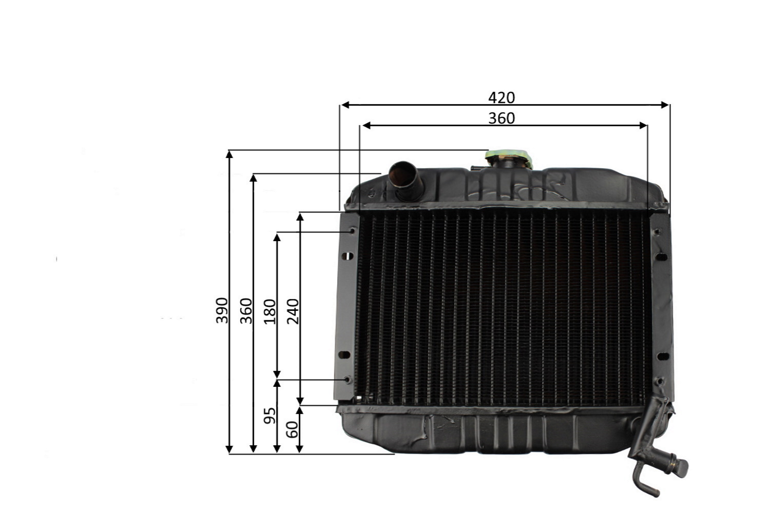 Kühler für verschiedene Iseki Kleintraktoren | TU 120, TU 130... | 1544-102-210-10 - 3