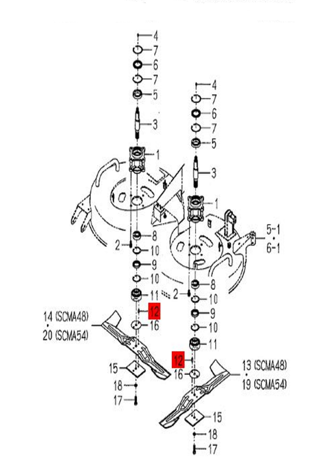 Scherbolzen Messer Iseki Rasentraktor Original Scherstift | SXG 19 SXG 22 | 8663-301-004-00 - 2