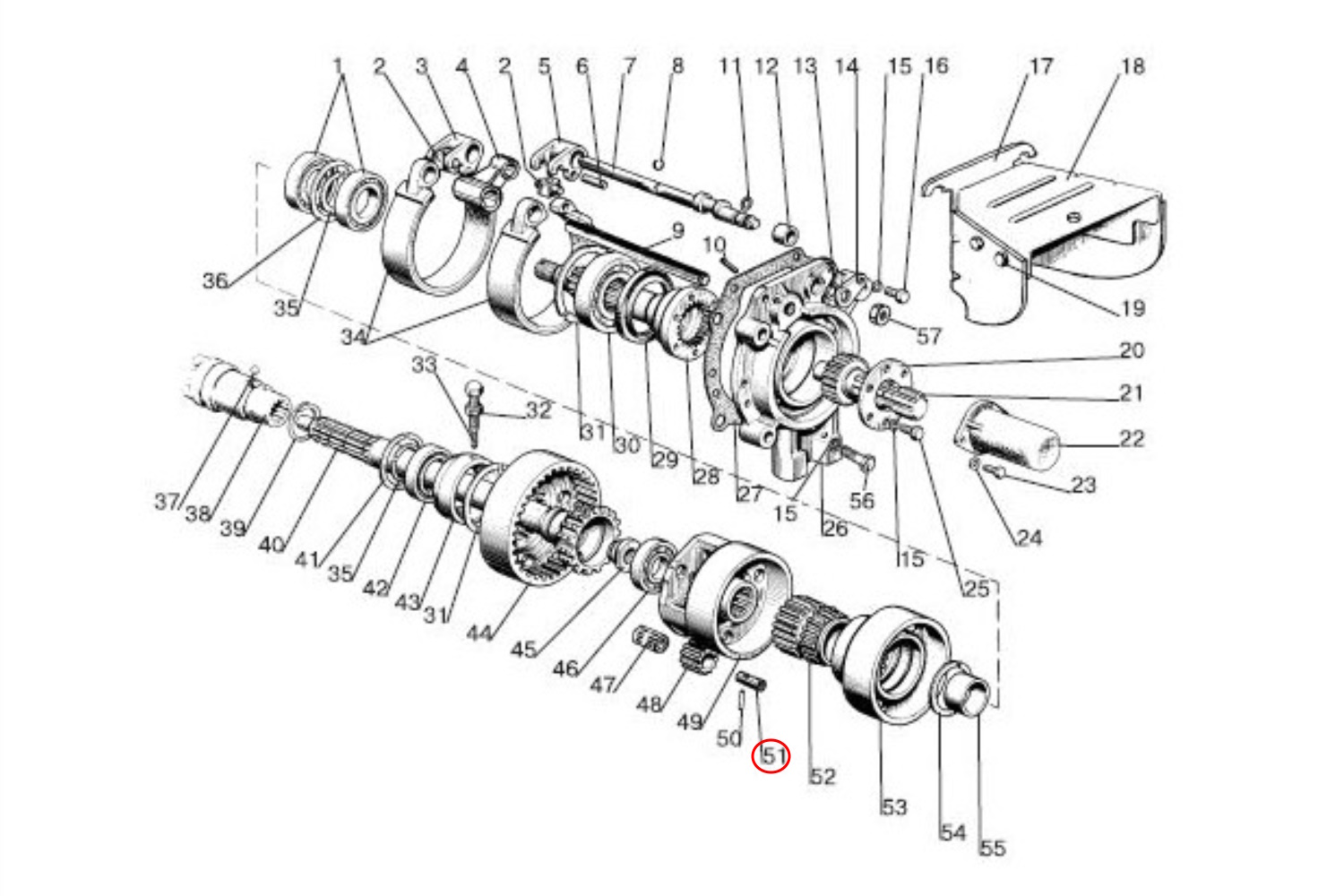 Achse MTS Zapfwellengetriebe | 70-4202026 - 4