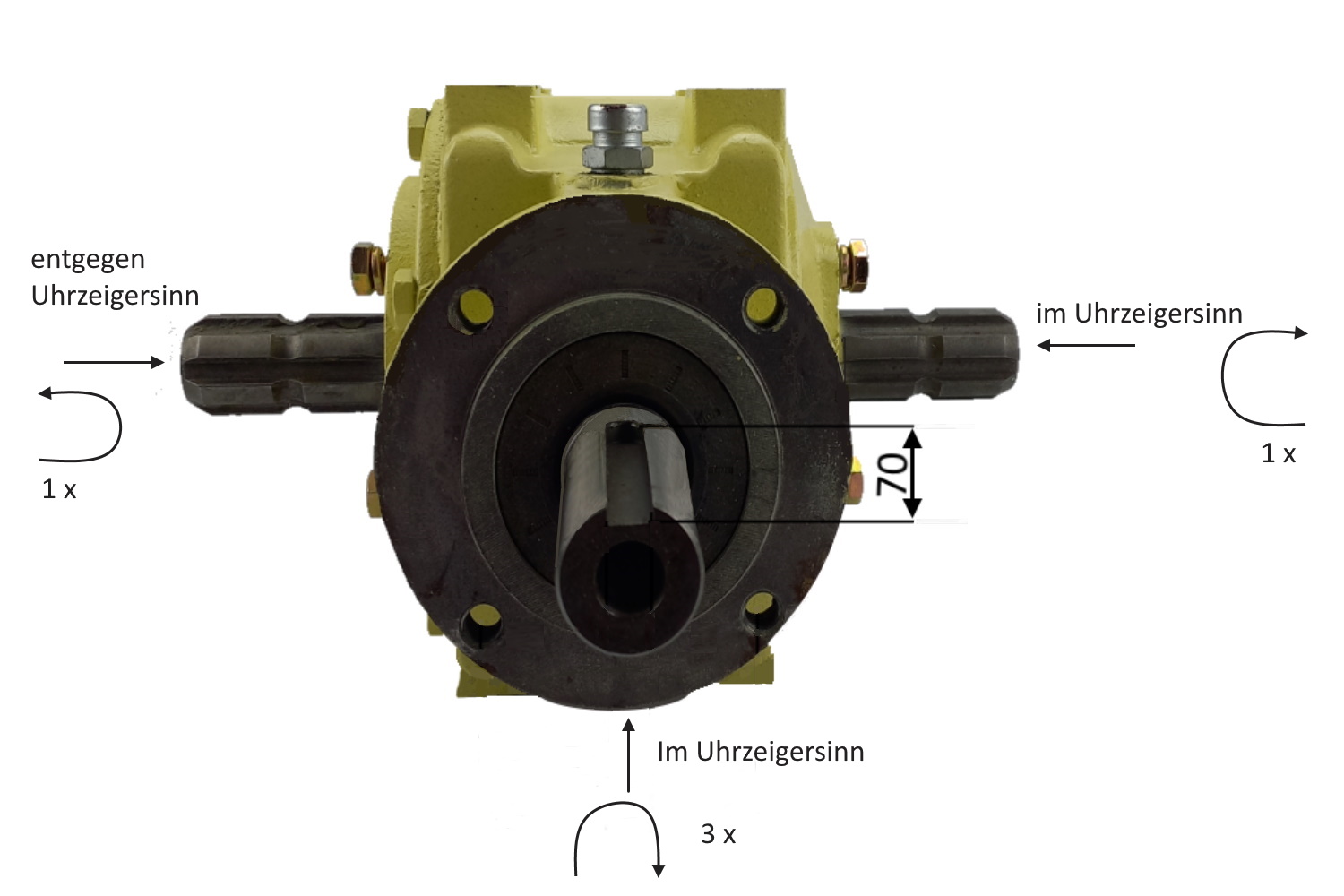Winkelgetriebe für Stark Mulcher KDX/KDXP+ KMHP 540 U/min - 4