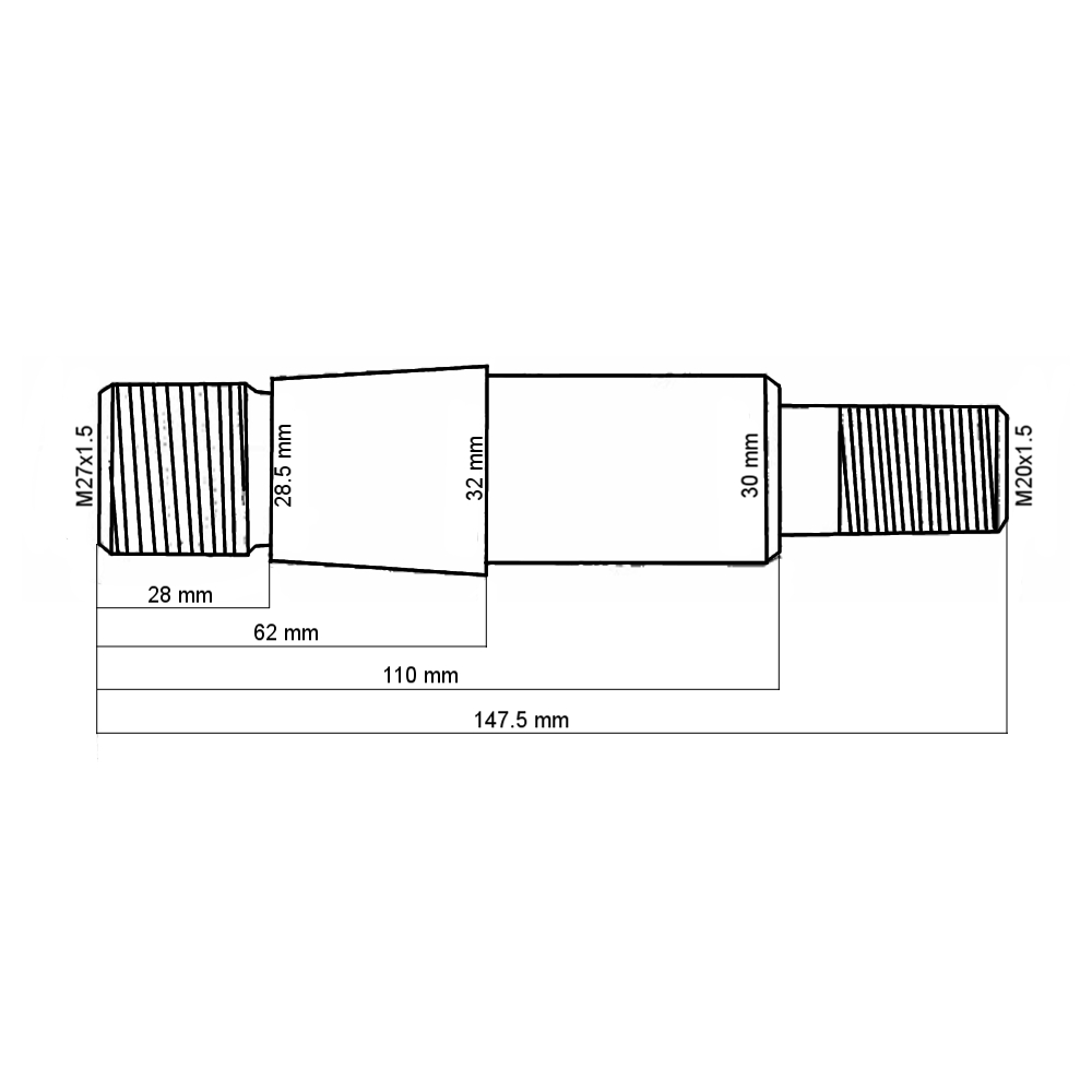 Bolzen für Lenkzylinder MTS | 102-3405112 - 2