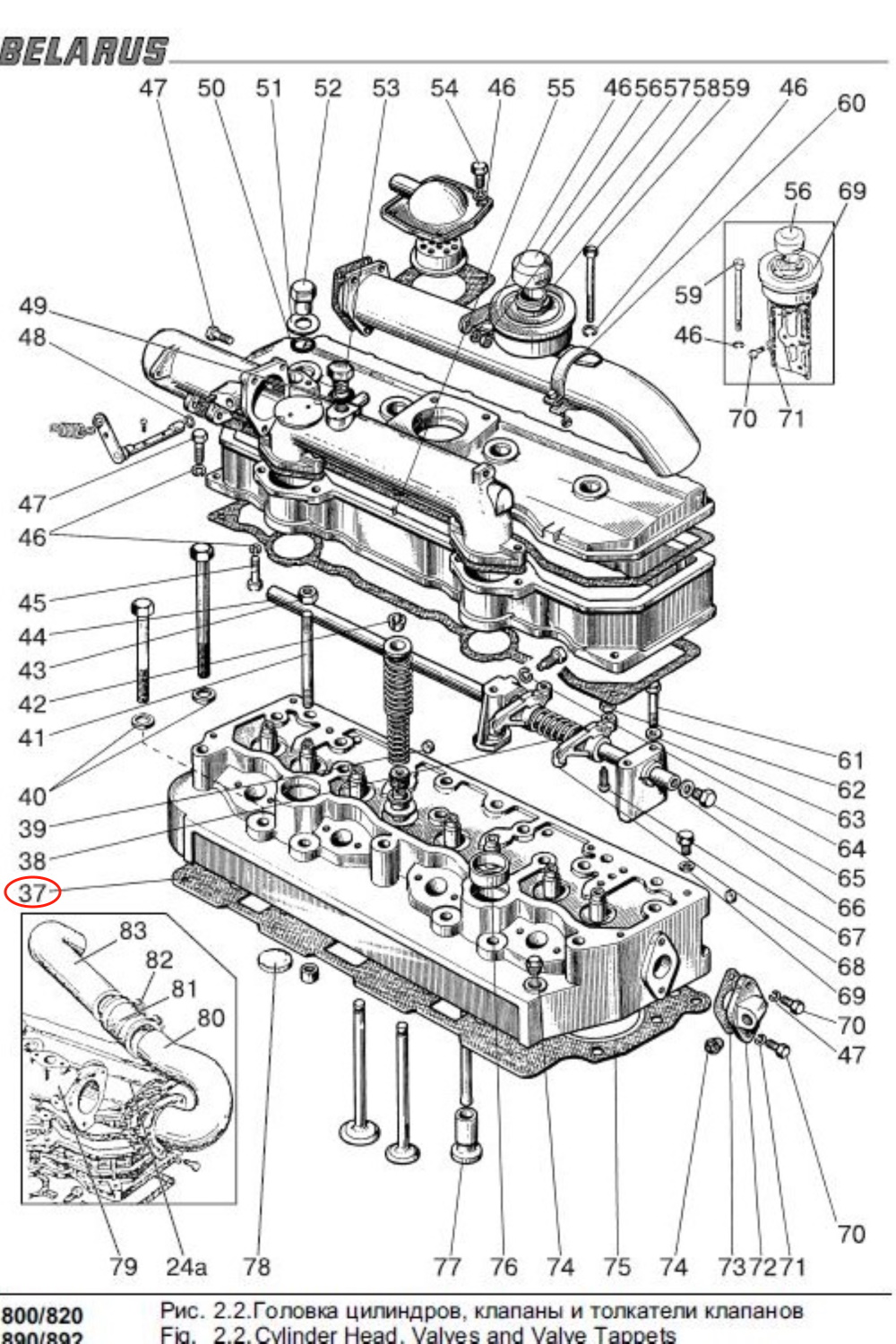 Dichtsatz Motor MTS 80 Belarus - 1