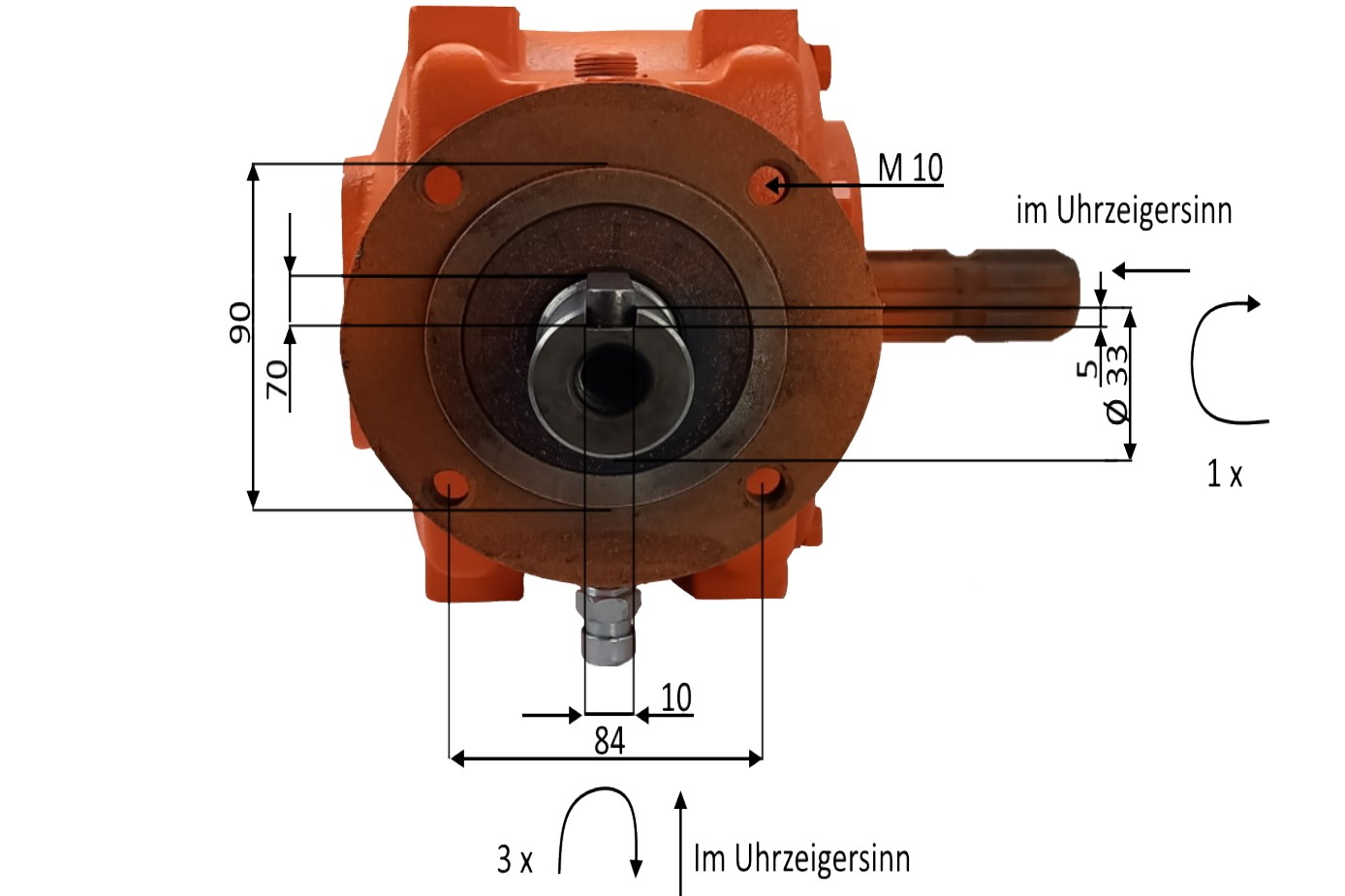 Winkelgetriebe der STARK Mulcher Serie KM/KDS mit 540 U/min - 5