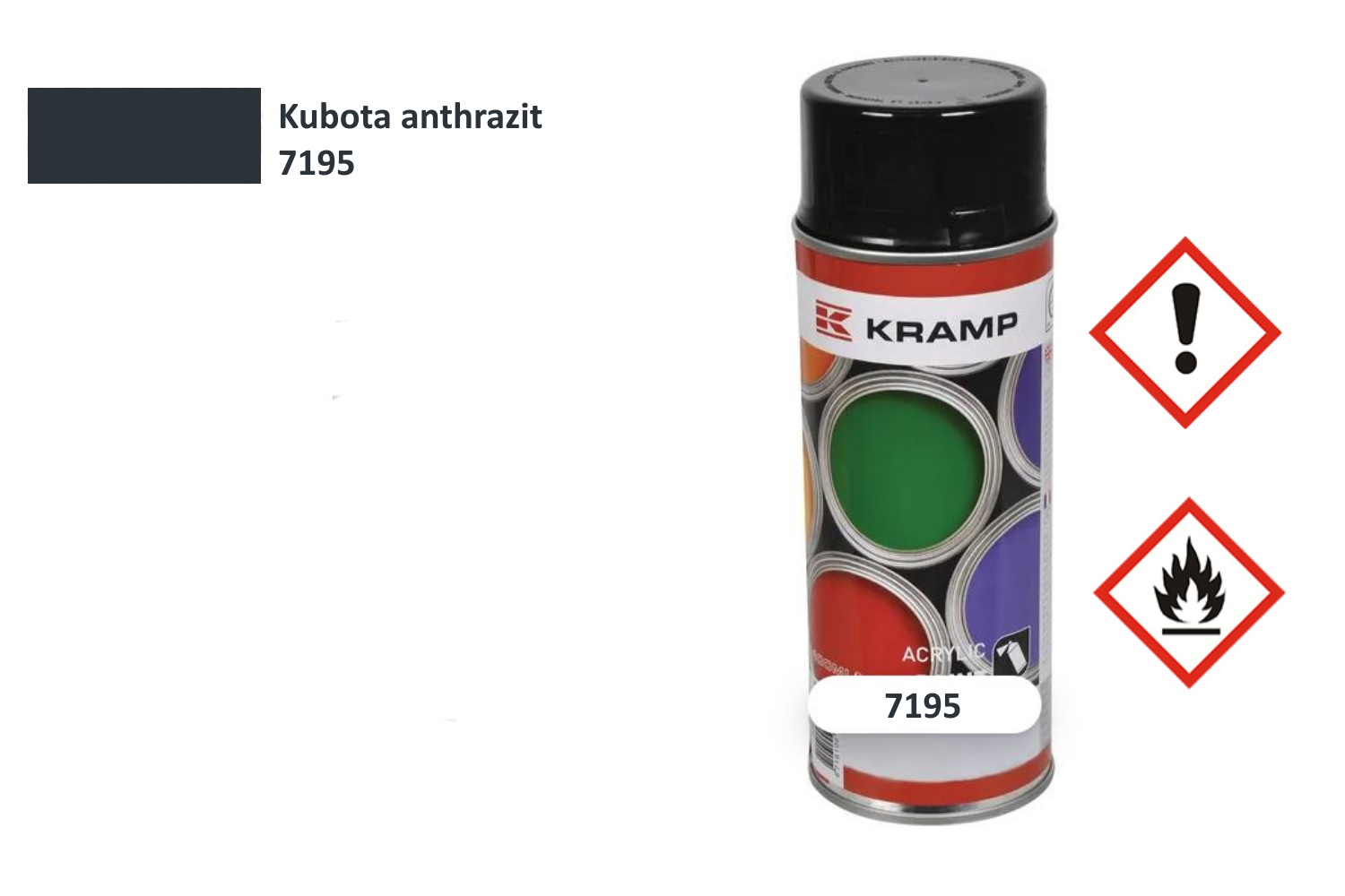 Farbspray Kubota Schwarzgrau - Kubota anthrazit 400 ml